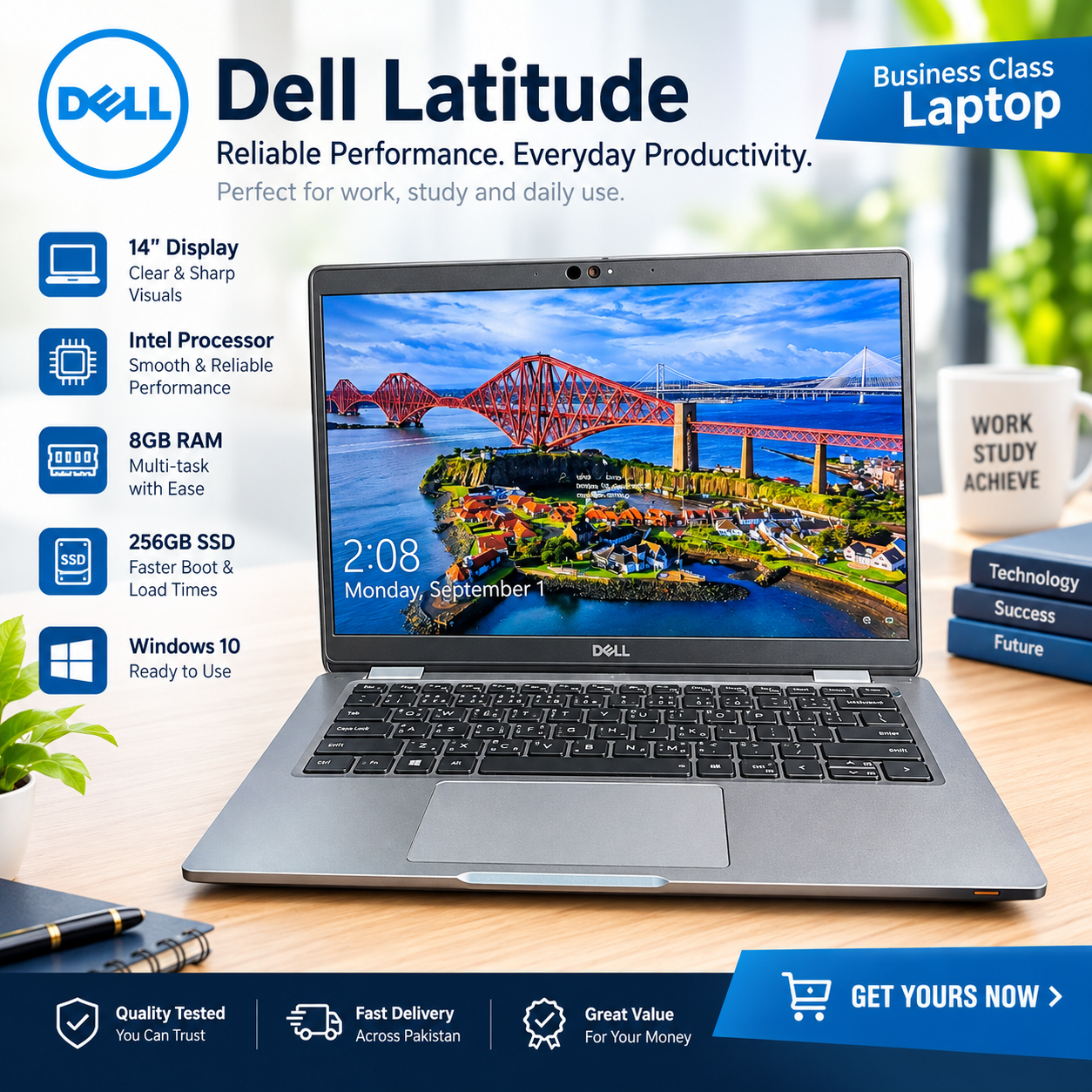 Dell Latitude 5320 | Core i5 11th Gen | 8GB RAM | 256GB SSD | 13.3" FHD Screen - Long Battery Life