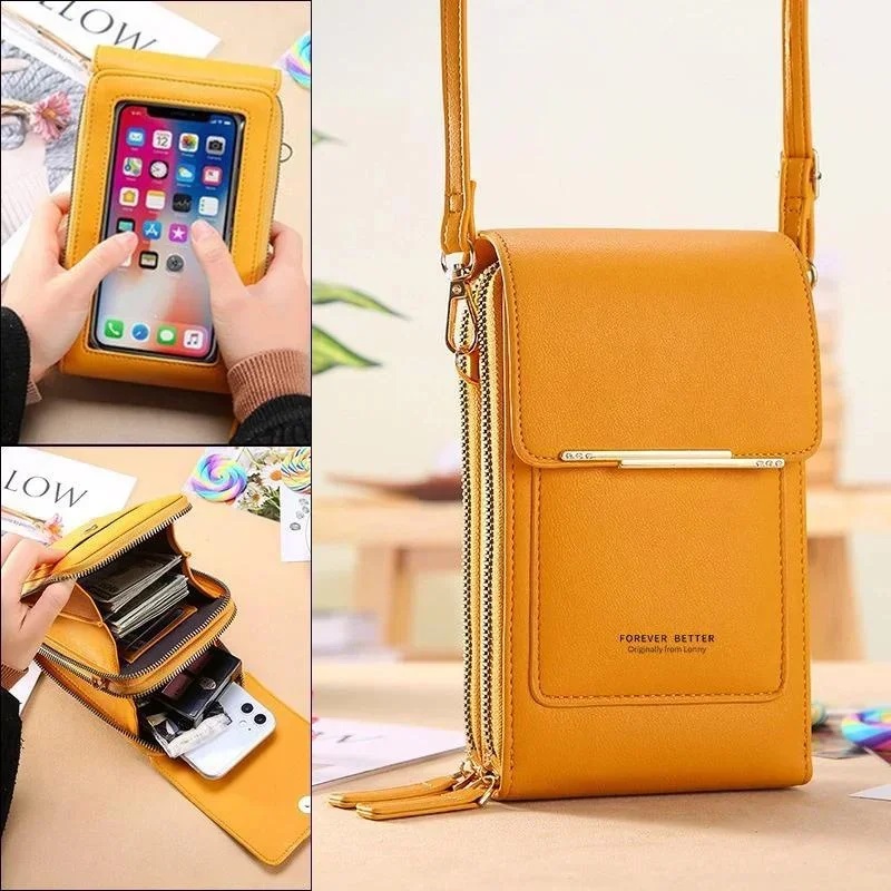 Pu leather cross body shoulder bags for women- Stylsih Mobile wallet for women