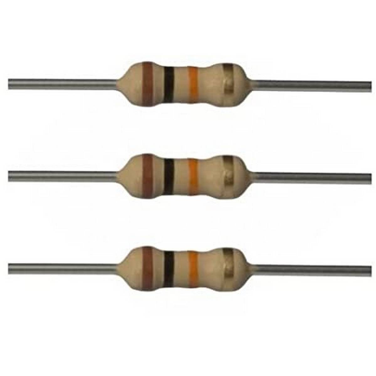 Pack Of 25 - Carbon Resistors 10K Ohm Resistance - 1/4W