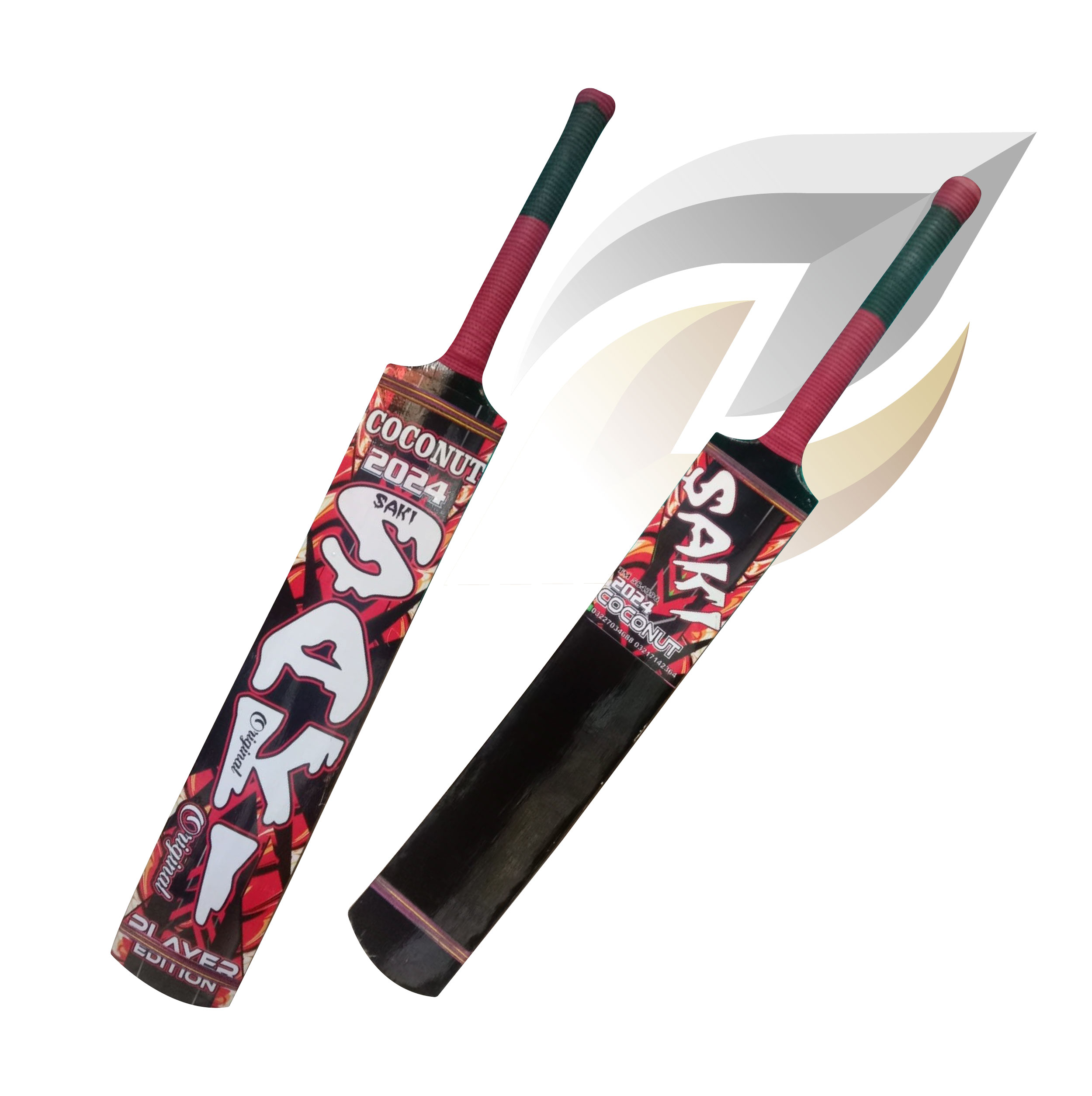 Saki Edition Tape Ball Cricket Bat - Premium Halfcan Handle, Full Size (2027 Edition)
