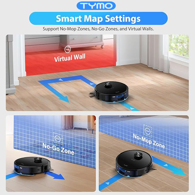 Imported Electric Carpet Robot Cleaner - 1200Pa - Robot Vacuum Cleaner - Automatic Dust Floor Cleaner Machine - Powerful Suction Cleaning Robot With Smart Sensor - For Household & Office - Easy To Use