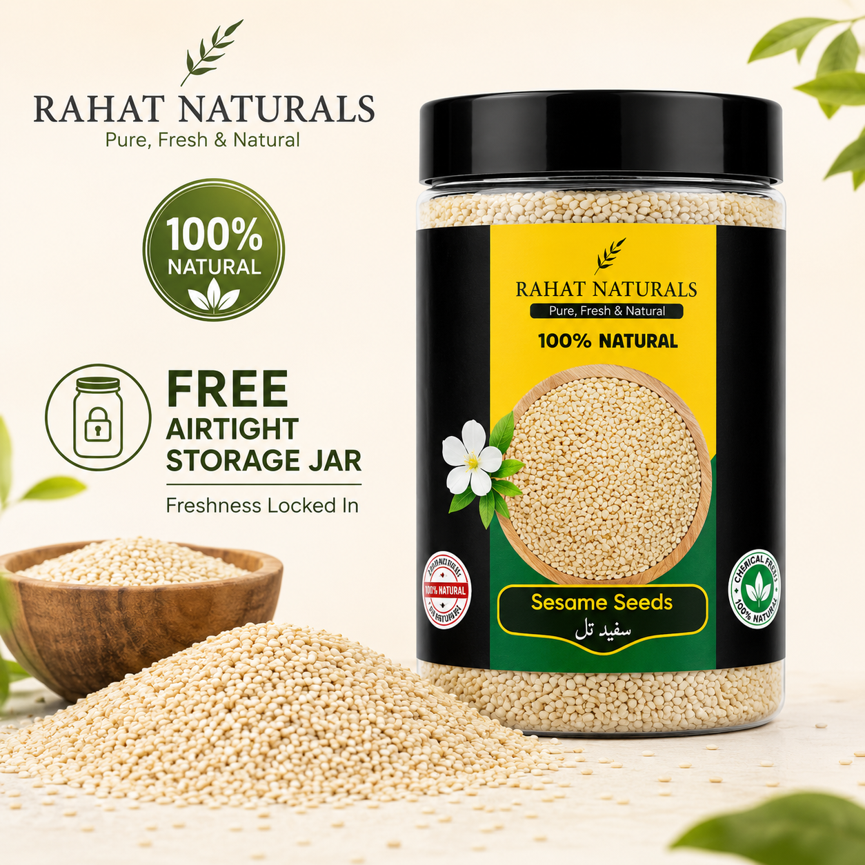 Rahat Naturals PCOS Bundle – 4 Super Seeds for Women's Hormonal Balance | Sunflower Seeds + Sesame Seeds + Flax Seeds + Pumpkin Seeds | High Fiber, Omega-3, Protein Rich | Natural PCOS Support | Weight Management & Women's Wellness