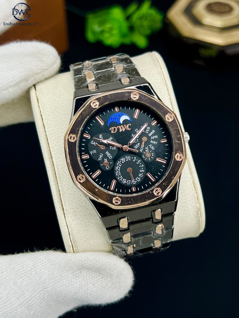 Bin-b Nautilus Watch for Men Stainless Steel Strap Quartz Watch Business and Ultra Thin Style Multiple Colors