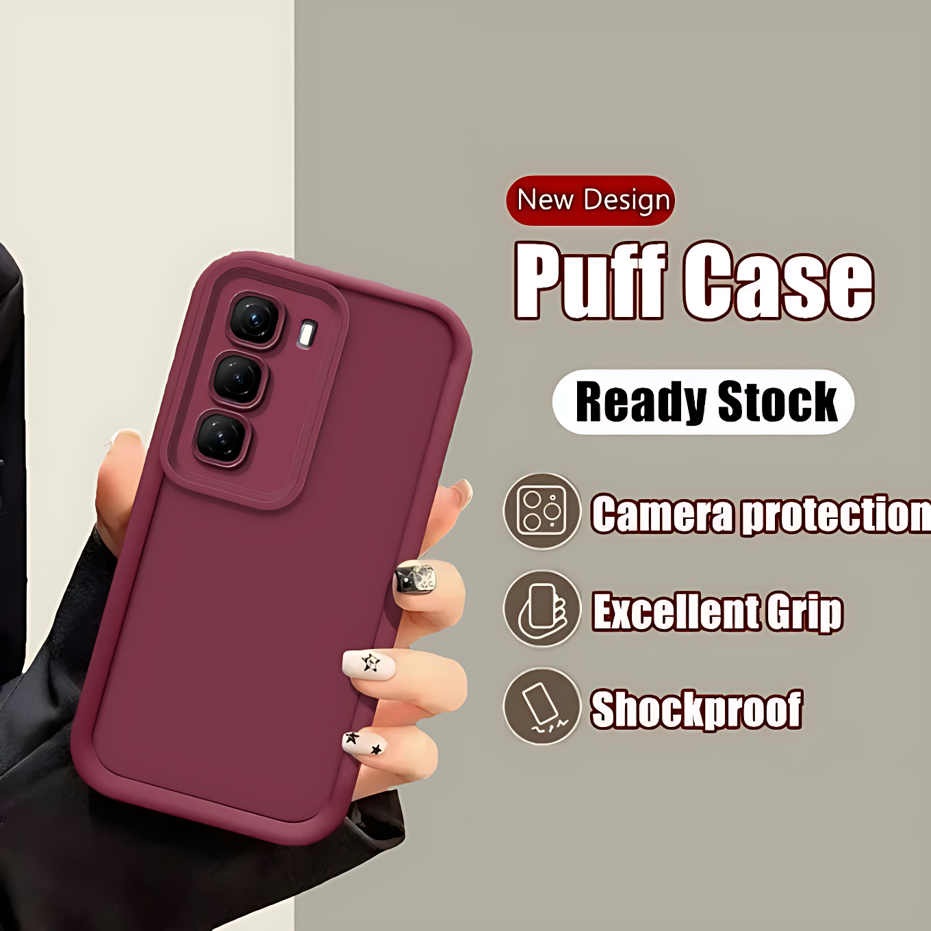 Sixonic Candy Silicone Cover For Infinix Hot 60 – 60i – 60 Pro – 60 Pro Plus – Shockproof Soft TPU Back Cover With Camera Lens Protection Case
