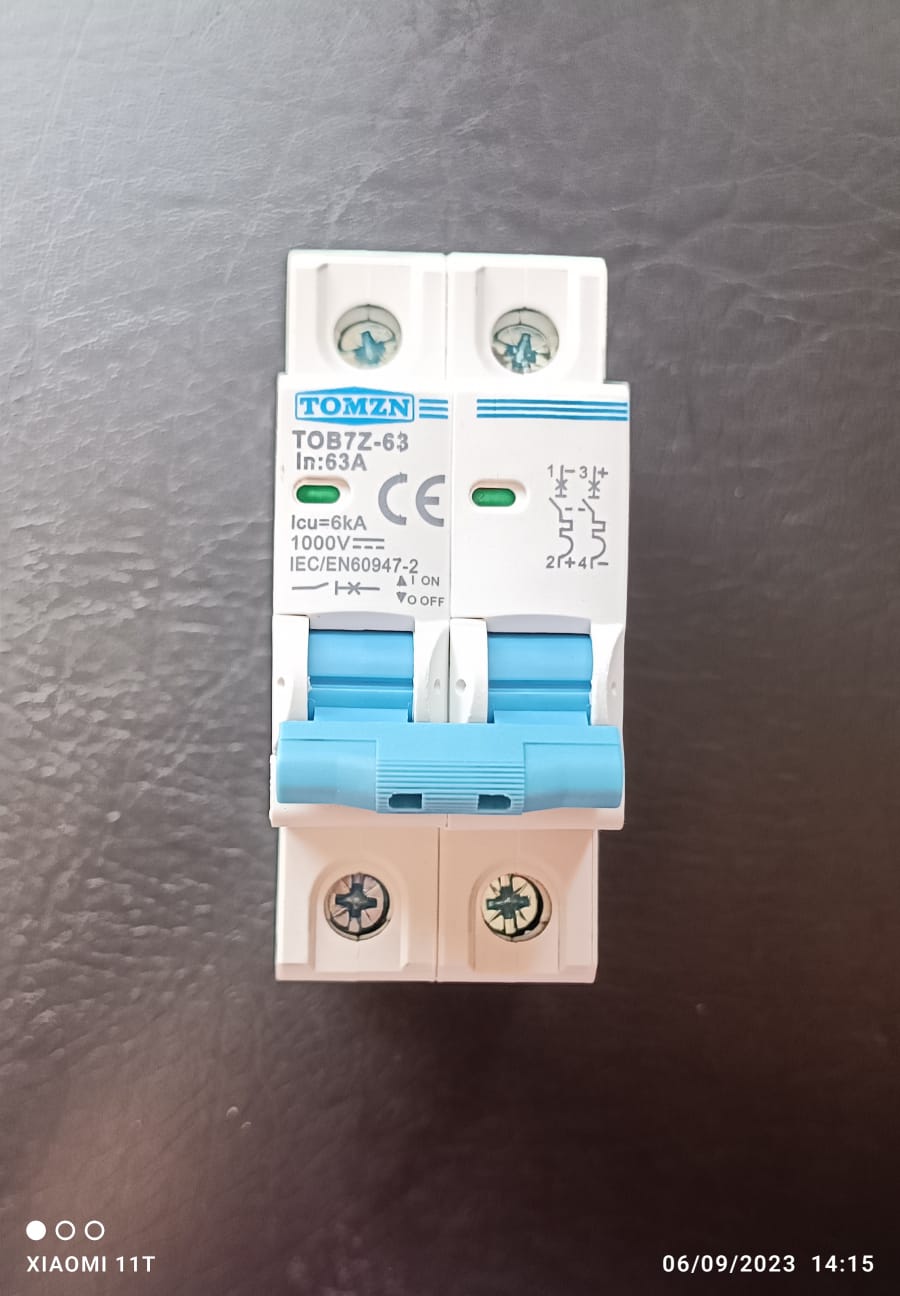 32 63 DC Circuit Breaker Two Pole 16, 20 32 & 63 Amp TOMZN Orginal | Daraz.pk