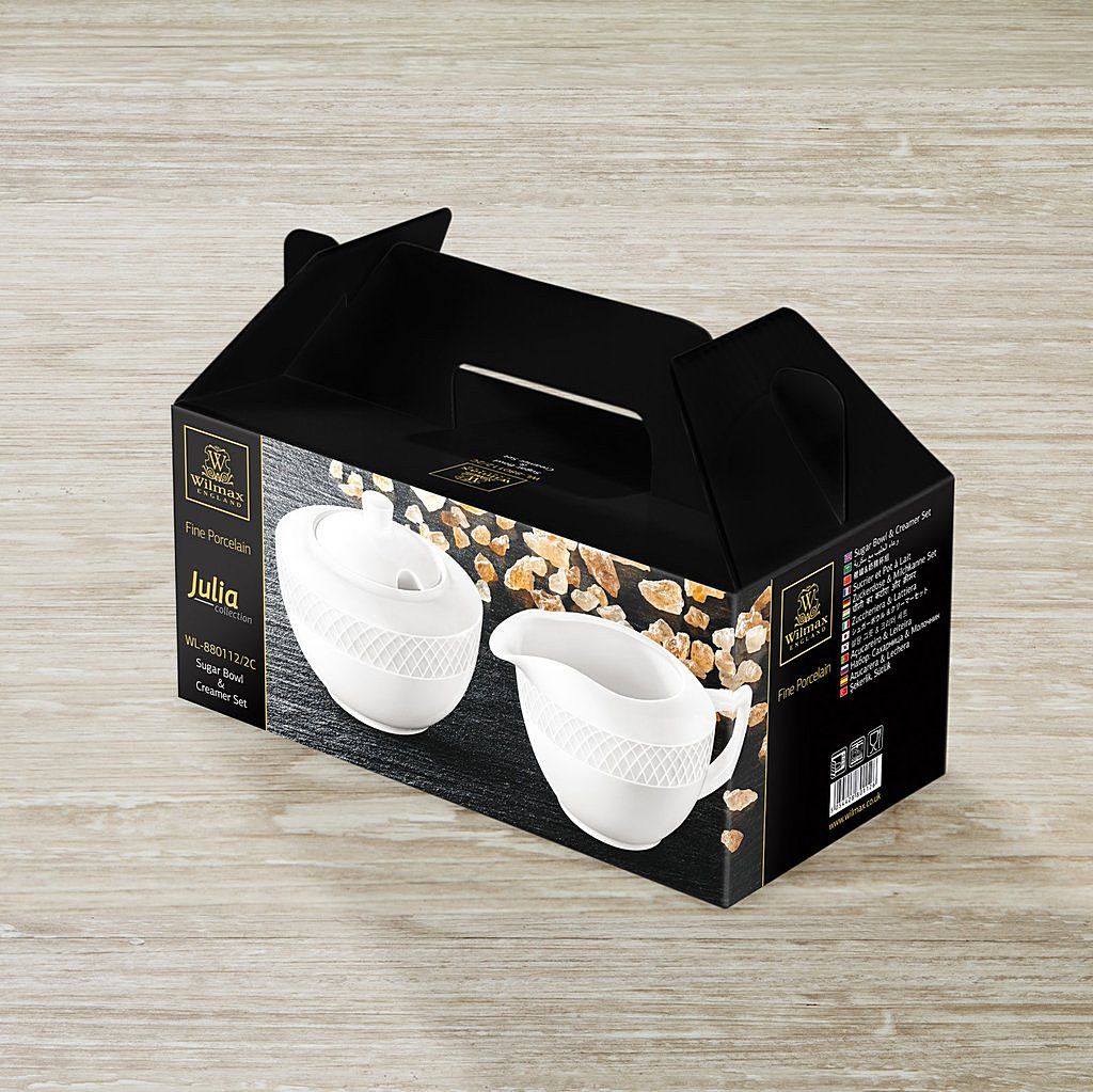 Wilmax Sugar Bowl & Creamer Set: Sugar Bowl 11 Oz | 340 Ml & Creamer 9 Oz | 280 Ml In Gift Box