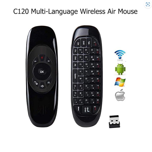 Original Airmouse C120 - Mouse for LED - Air Mouse - Air Mouse c120 -  Air Mouse C120 - Remote Control for Android and Smart Tv - Remote Control for Led - Remote for PC and Laptops