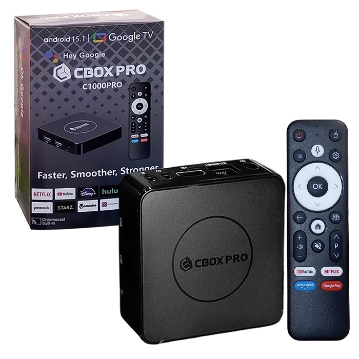 【Highly Recommended】CBOX C1000 and C1000 Pro Android TV BOX | Original 2GB RAM & 8GB ROM (Showing 8GB +128GB)| Android 15 | Bluetooth | voice Remote | Including Movies, & Webseries apps | Set top Box Smart TV by Al-Buraq Tech Zone