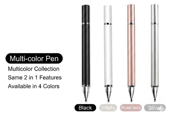 2 In 1 Stylish Universal Practical Dual-use Capacitive Tablet Stylus Pen Exquisite Double-headed Silicone Disc Drawing Tablet Phone Capacitor Pen|Best 2In1 Stylus Pen For Mobile Phone Tablet Drawing Pencil Universal Touch Screen Penf or Andrid,all devices
