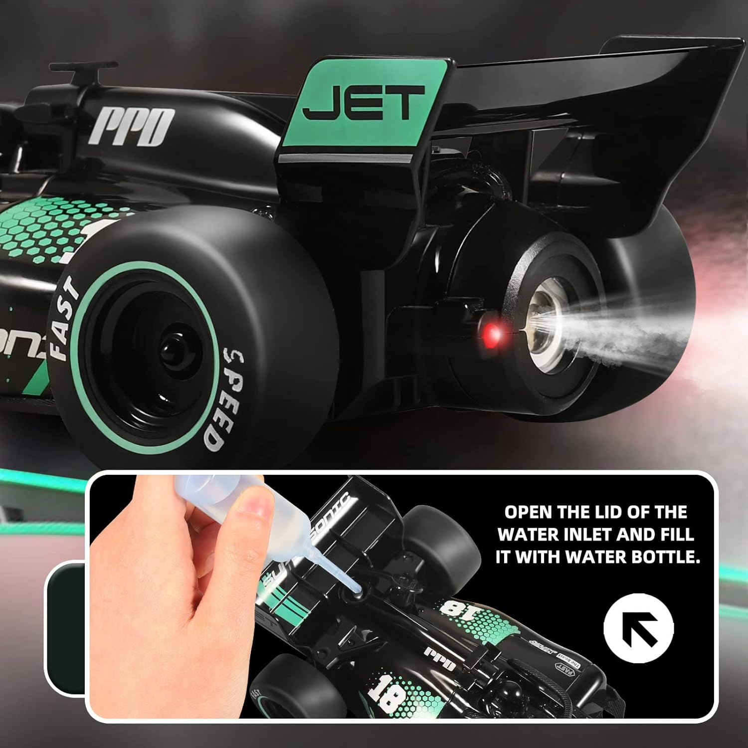 Rc Smoke High Speed RC Car Remote Control Ferrari Spray Car High Speed Racing Rc Toy Car Monster RC Truck with Rechargeable Rc Car