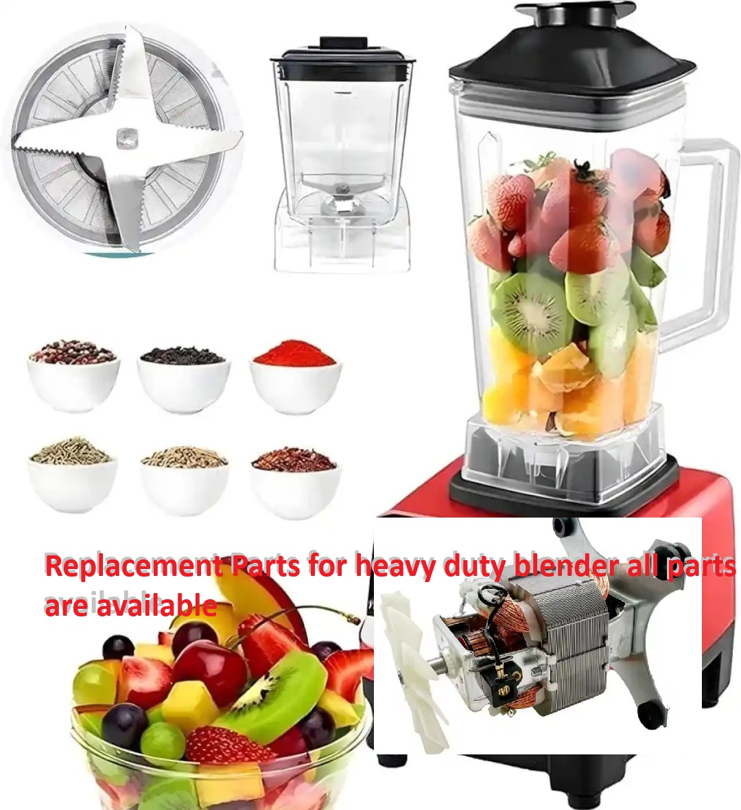 Heavy-Duty Blender Repair Kit High Quality Commercial Blender Juicer Mixer Accessories- 2L & 700ML Jug, Blades & Motor Parts for Portable Food Processor price in Pakistan