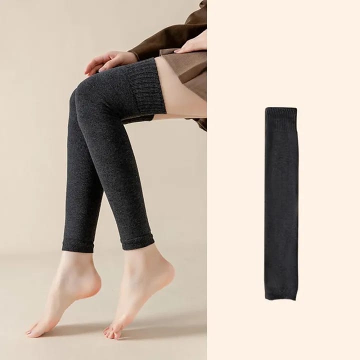 Winter Thicken Leg Warmer| Warm Wool Knee High Winter For Men & Women High Quality Fleece Inside - Leg Warmer Warm Knee Brace Pad