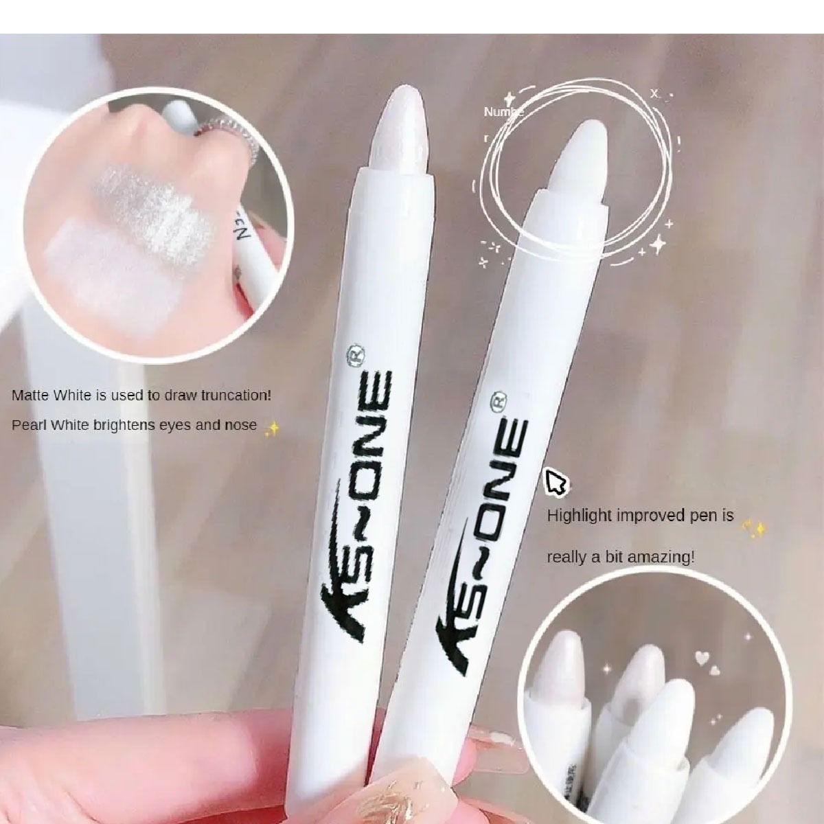 ORGINAL IMPORTED  KOREAN Silver Pearlescent Waterproof Highlighter Pen/ Novice Long Lasting Flash Lying Silkworm Eye Shadow Makeup
