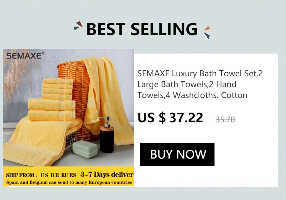 SEMAXE Luxury Bath Towel Set. Hotel & Spa Quality. 2 Large Bath Towels, 2  Hand T
