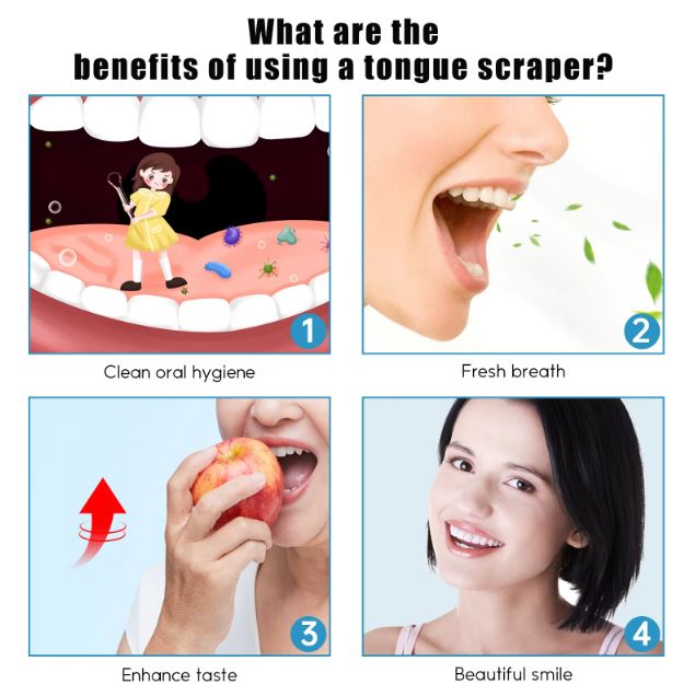 1PCS Oral Cleaner Brush Pure Copper Tongue Scraper Fresh Cleaning Hygiene High Quality Tounge Scraper