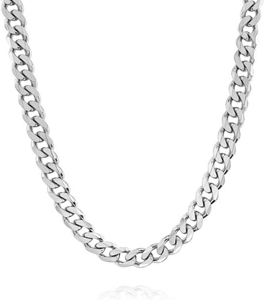 Pack of 2 Silver and Golden Stainless Steel Cuban Thin Italian Neck Chain for Men / Boys / Mens Chain