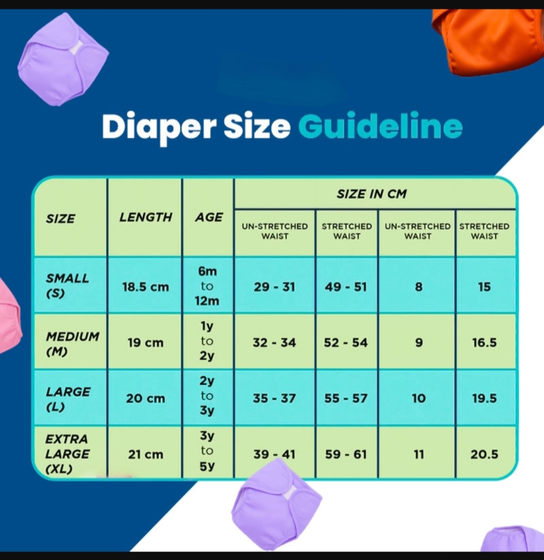 High Quality Reusable Baby Cloth Diaper | Adjustable Washable Cotton Nappy | Leak-Proof Baby Diaper Cover | Soft & Comfortable for Newborn Boys & Girls