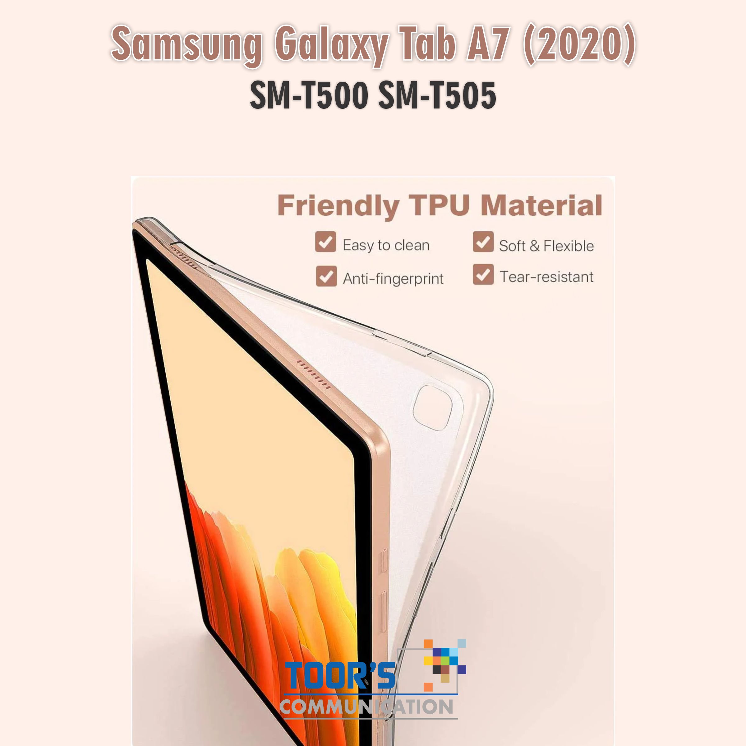 For Samsung Galaxy Tab A7 10.4 inch SM- T500 T505 T507 Silicone Soft TPU Transparent Back Cover for Tab A7 SM-T500/505/507 Case for Tablet TPU