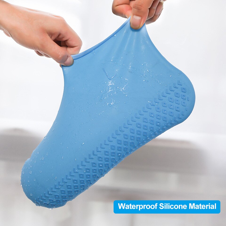 Silicone Waterproof Non-Slip Reusable Rain Shoe Covers – Durable & Protective