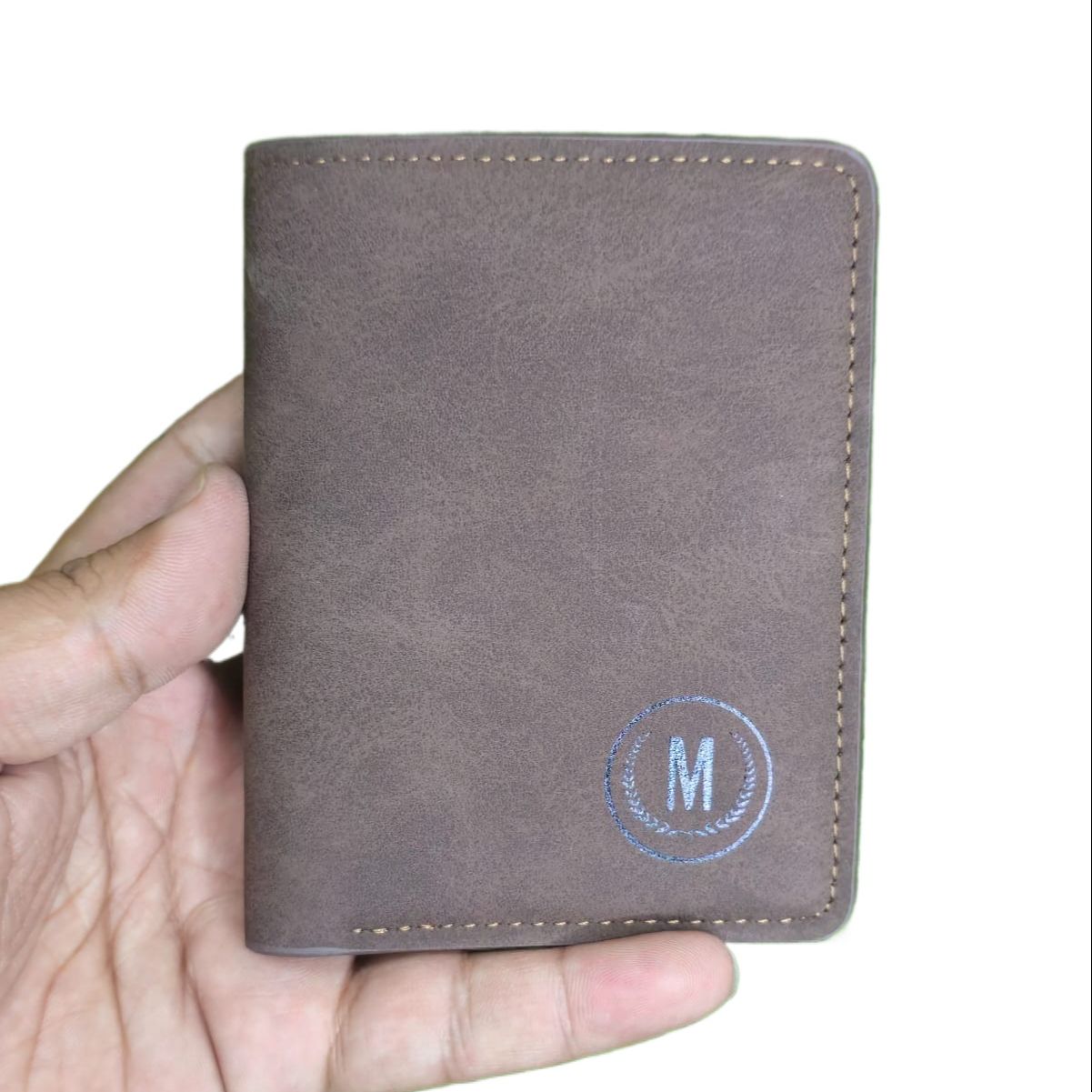 GU-II Male Short Thin Man Purse Wallet Retro Student Cross Leather Purse Young Men's Personality Tide