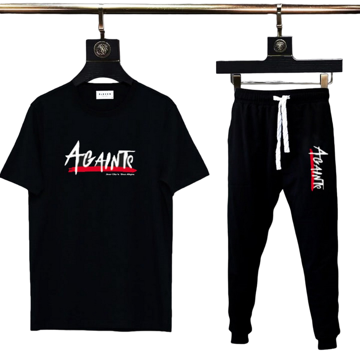 Summer Black Men's Party Track suits T_shirts & Trouser Export quality