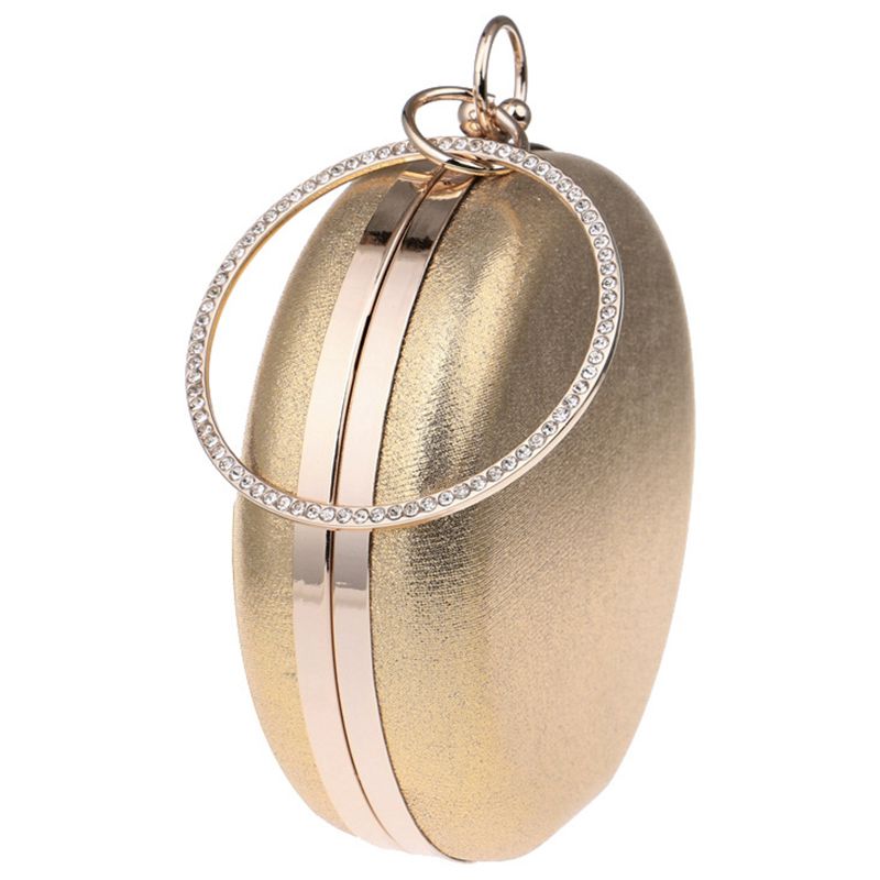 Gold round clutch clearance bag