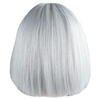 black and white bob wig