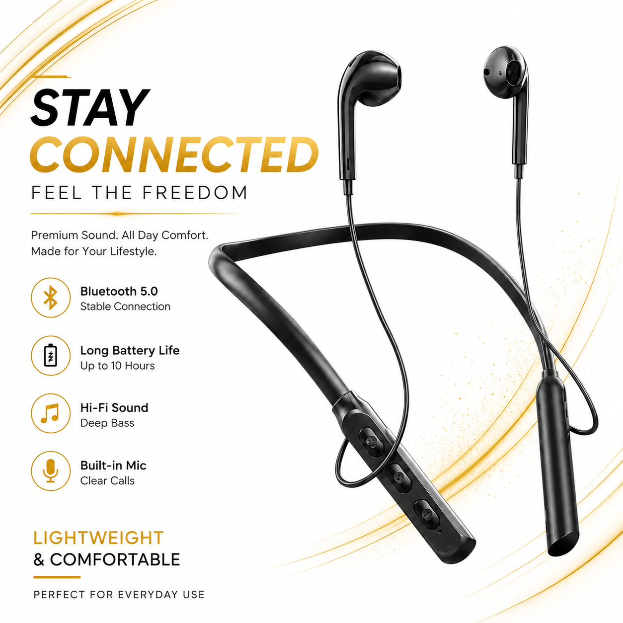 🔥 G02 Neckband Earphones Bluetooth 5.0 | Noise Reduction | Handsfree Calling