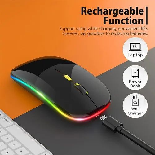 RGB WIRELESS MOUSE RECHARGEABLE 2.4GHZ + Bluetooth WITH ADJUSTABLE DPI
