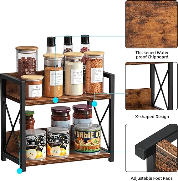 2 Layer Storage Shelf Rack – Multipurpose Organizer for Kitchen, Office & Home
