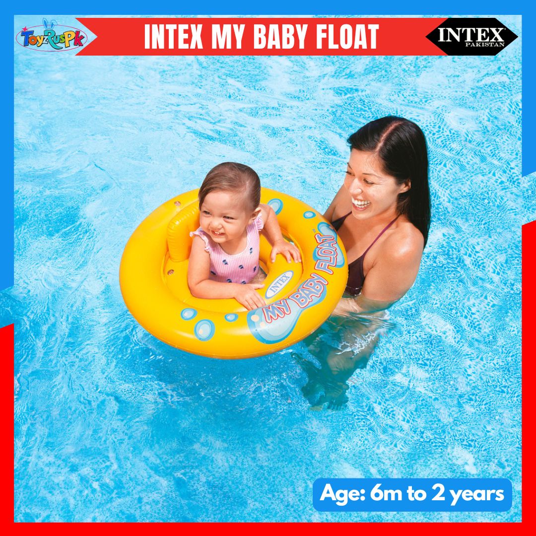INTEX My Baby Float 6-24 month ( 26.5" ) | 59574 Inex Baby Float | Comfortable Backrest | Kids Baby Walker float | Intex® My Baby Float® - The Safest First Float for Your Little One | ToyzRusPk