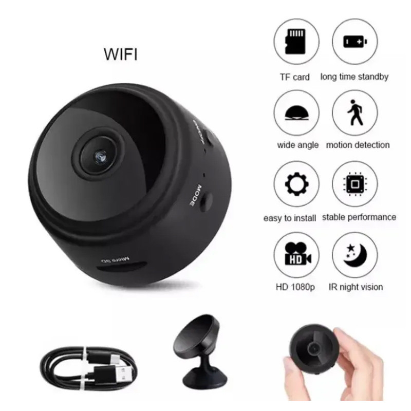 A9 Mini WiFi Camera – 1080P HD Wireless Smart Camera | Night Vision | Motion Detection | Magnetic Mini Camera