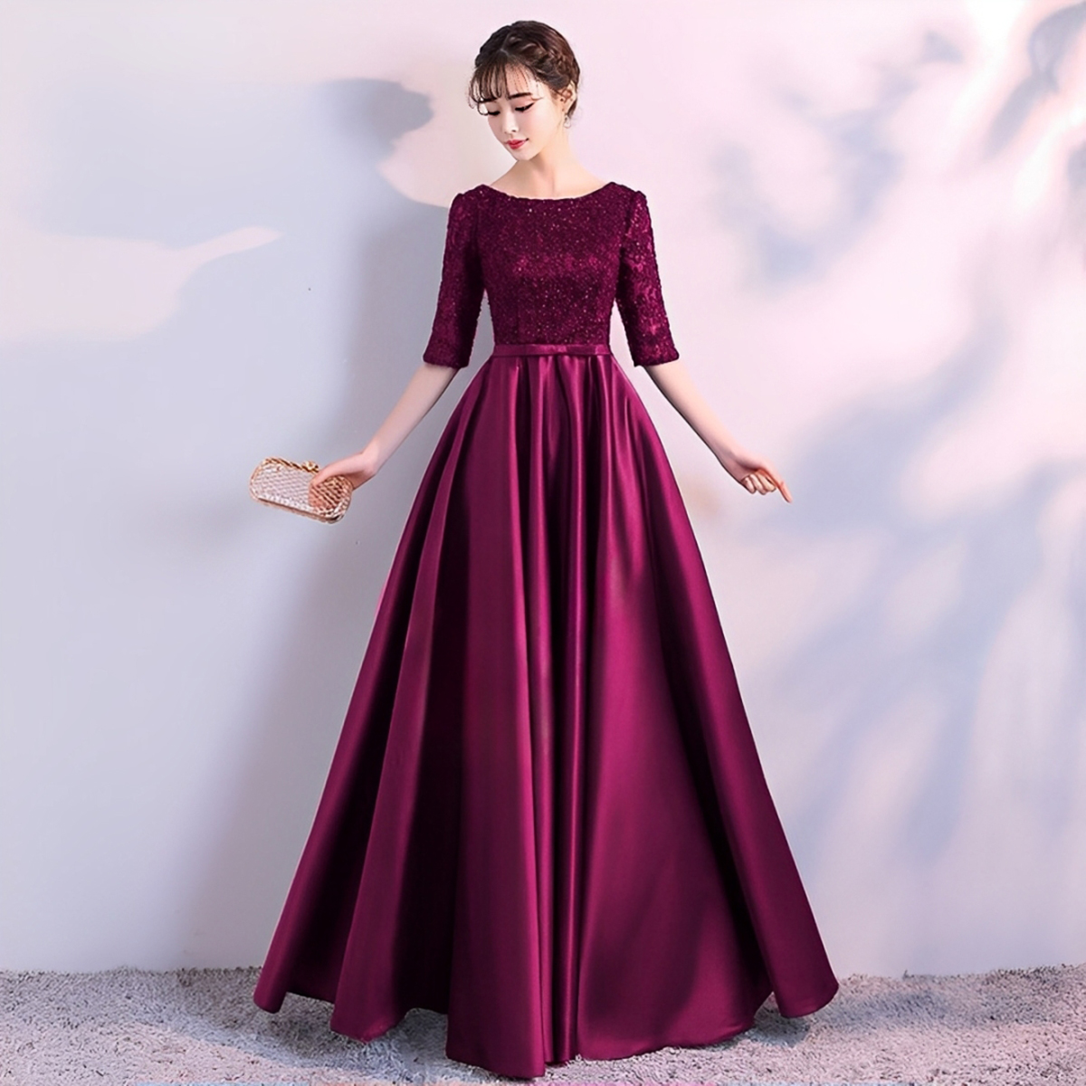 Silk Maxi Dress for Women – Stitched Long Gown, Elegant Evening Wear beautiful