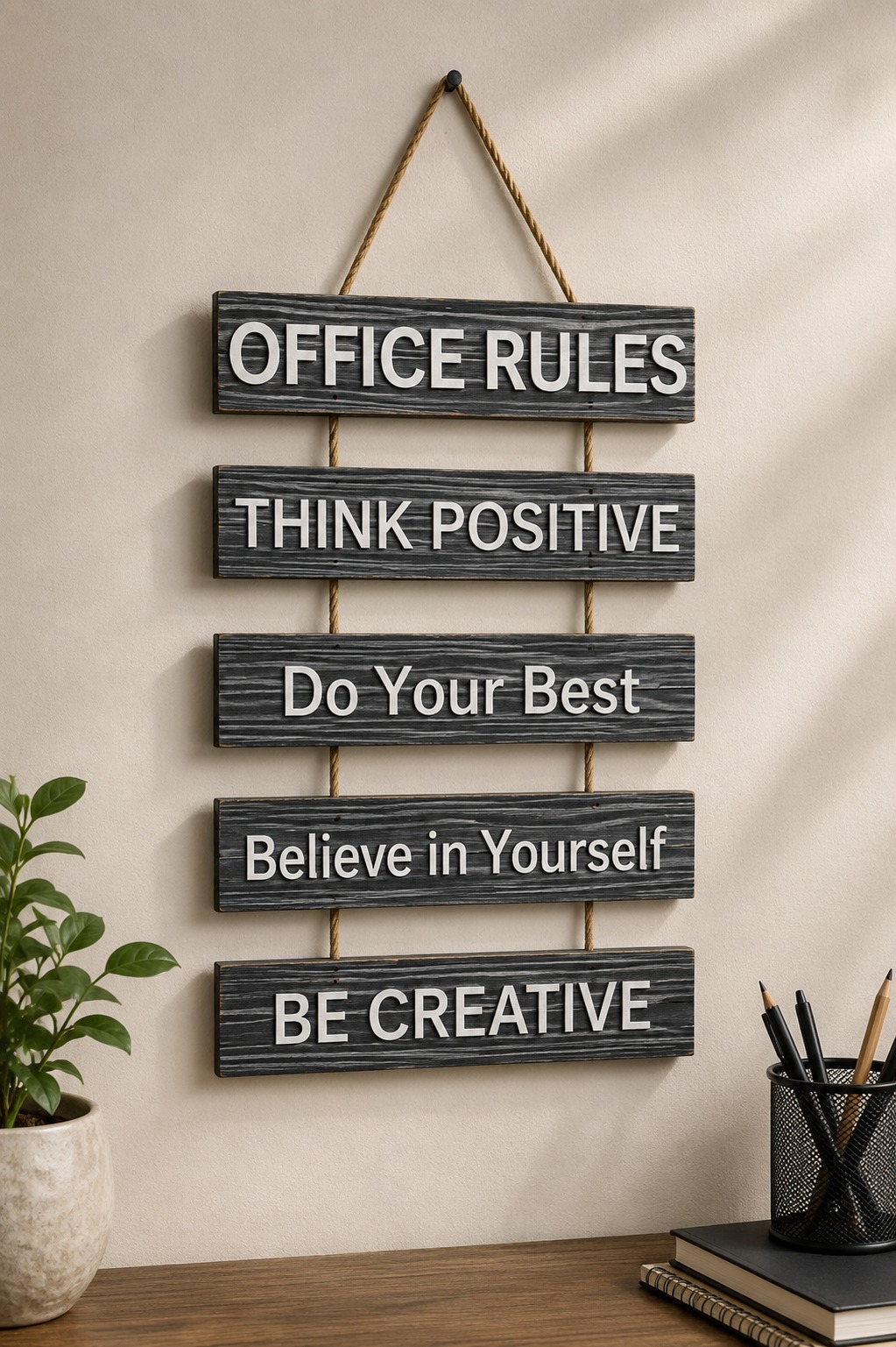 Wood land Wooden Wall Hanging Quotes for Home Decoration Kitchen  Office Home Bathroom Rules Wall Motivational Inspirational Hang Gift