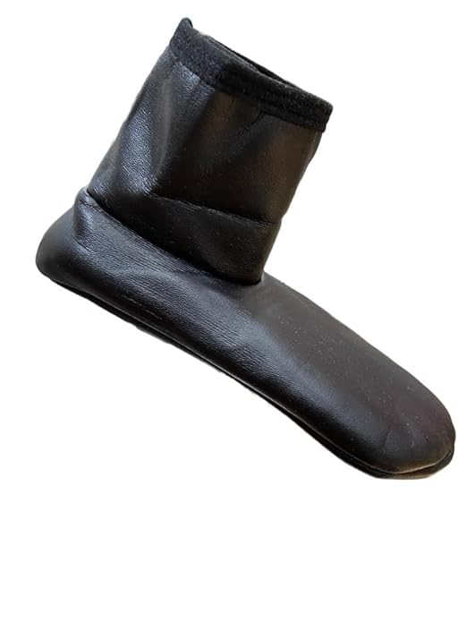 Kids Boy's Faux Leather Socks/Room Socks Slippers Home Soft-soled Shoes Boots Black fit for