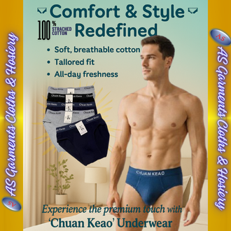 Underwear for Men – Premium Soft & Breathable Chines Fabric Cotton | Comfortable Boy's Briefs | High-Quality Men's Undergarments for All-Day Comfort | Durable & Stylish Innerwear | Perfect Fit with Ultimate Support & Fresh Feel