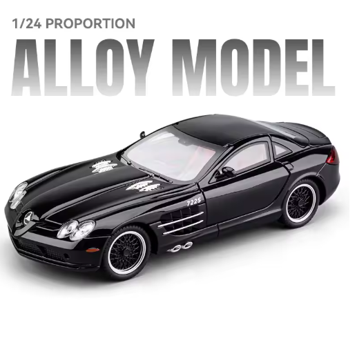 1:24 Mercedes-Benz SLR McLaren 722 Diecast Model Car | Detailed Interior | Opening Doors | Collectible Supercar