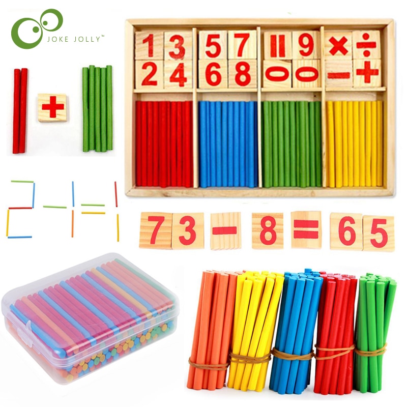 Wood Educational Number Math Calculate Game Toy Mathematics Puzzle Toys Kid Early Learning Counting Sticks Material Children