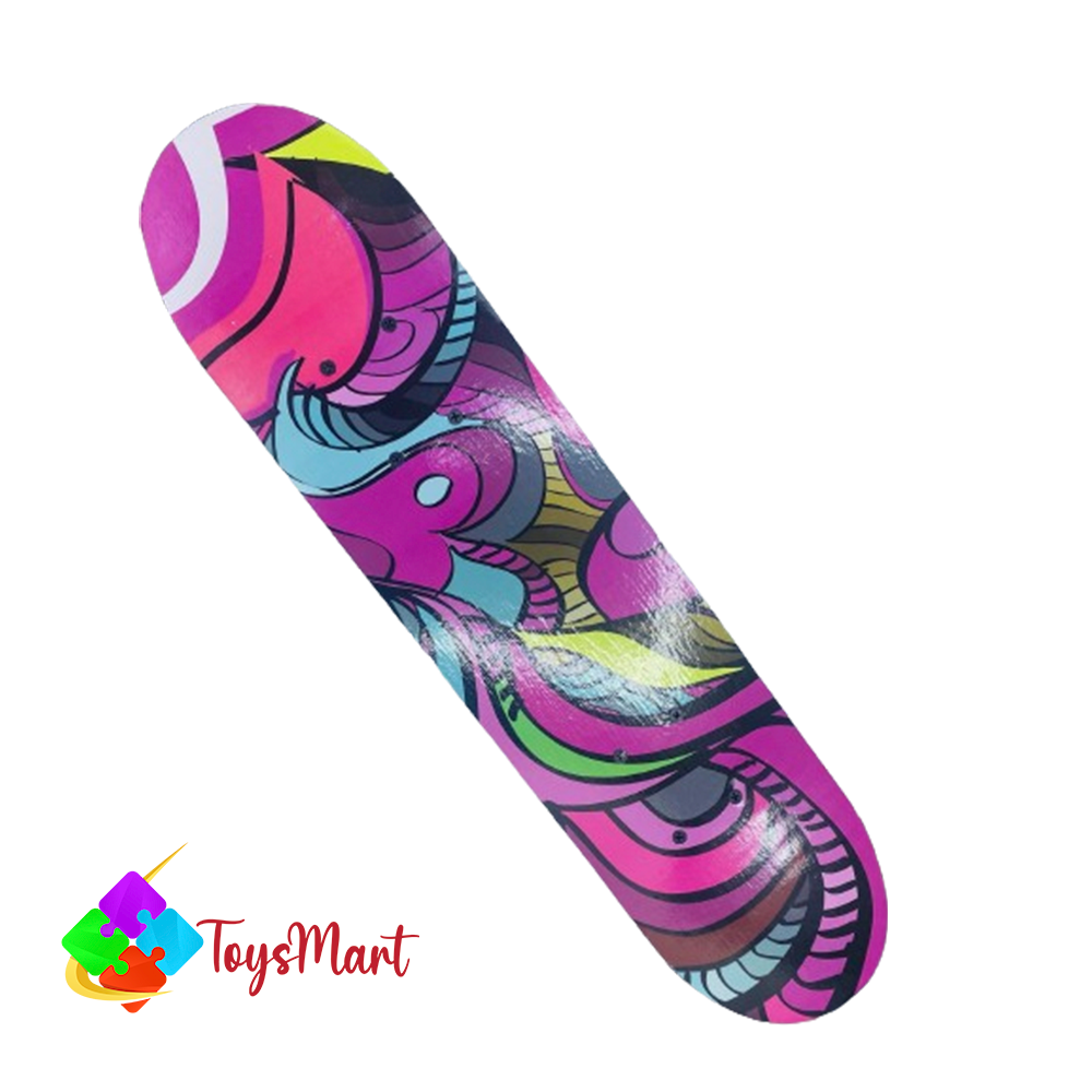Skateboards By The Toys Mart For Adults Youths Teens Kids Girls Boys Beginners 23x6 Inches by Skate Boards 7 Layers Deck Maple Wood Longboards - Black