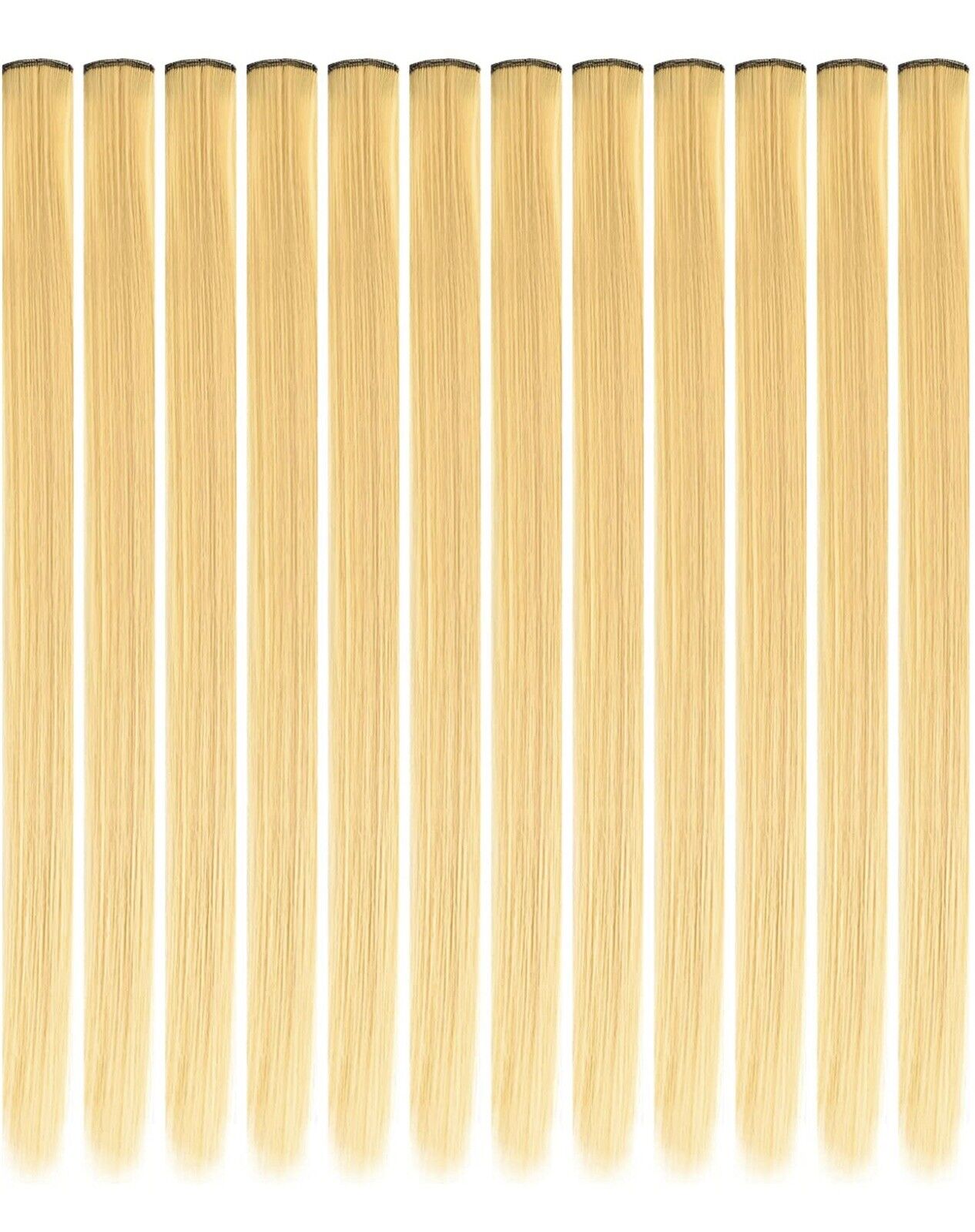 6 pieces blonde-golden single clip hair extension for girls and women's