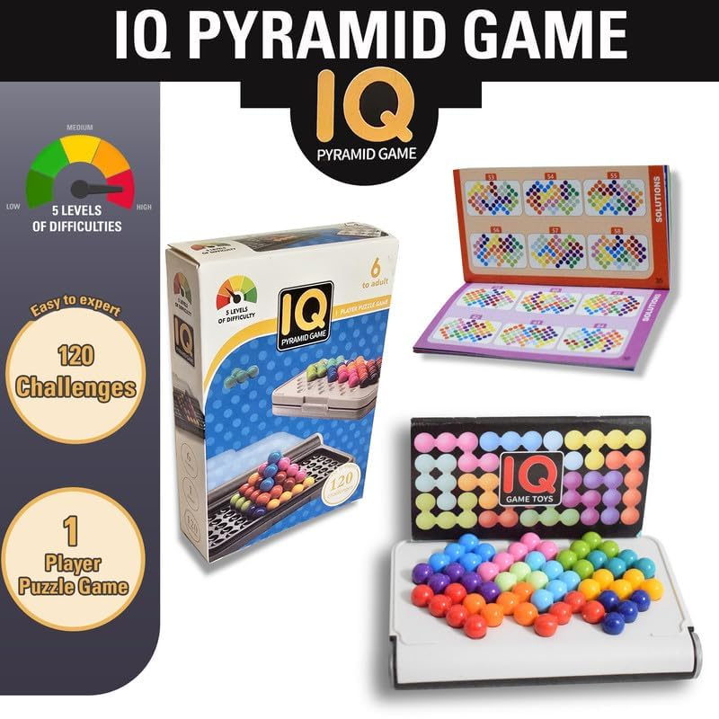 3D IQ Brain Puzzle Game for Kids – 120 Challenges | STEM Learning Toy