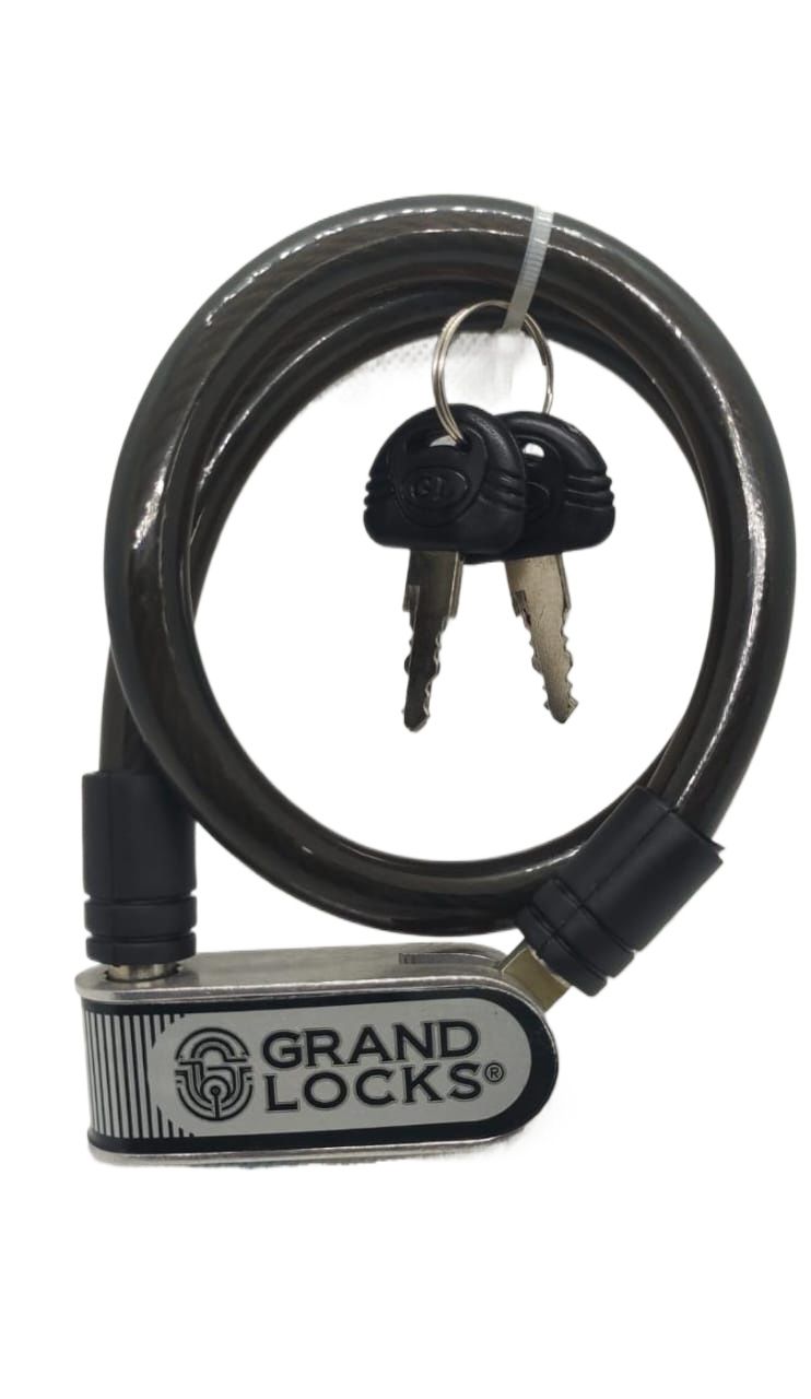 Grand Locks Wire Lock Heavy Duty for Safety wirelock Steel Wire inside For Motorcycle, Bike, Kitchen, Garage