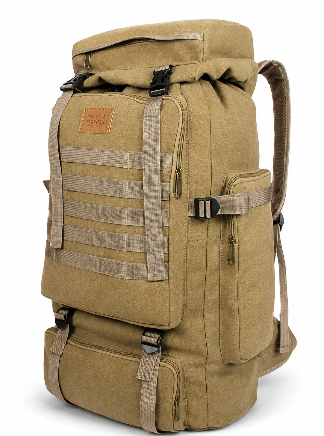 Waterproof Canvas 60L Military Backpack – Tactical Rucksack for Camping, Travel & Outdoor Adventures" And Design for Laptop Bag, Hiking Bag, Waterproof Bag, Camping Bag, Office Bag and collage