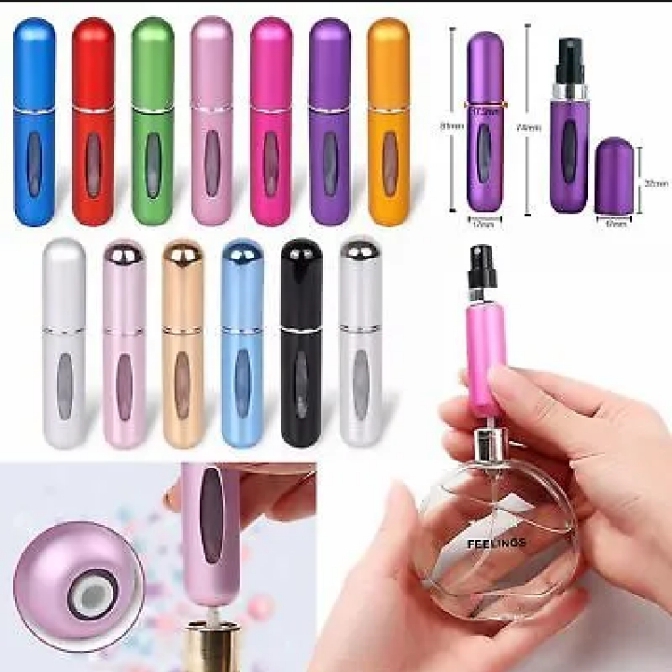 Perfume Refill Bottle 5ml | Mini Refillable Perfume Atomizer Spray | Portable Travel Perfume Container price in Pakistan