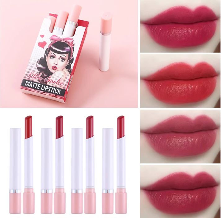 lips cigarette price in pakistan Set of 04 - Mini Cigarettes Lipstick Set Matte Long Lasting Lipstick