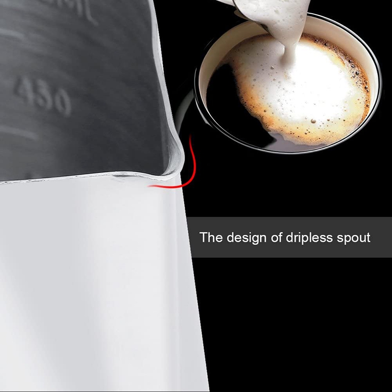 Stainless Steel Milk Jug,Milk Jug For Coffee Machine,Espresso Coffee Cup Mug With Measurement