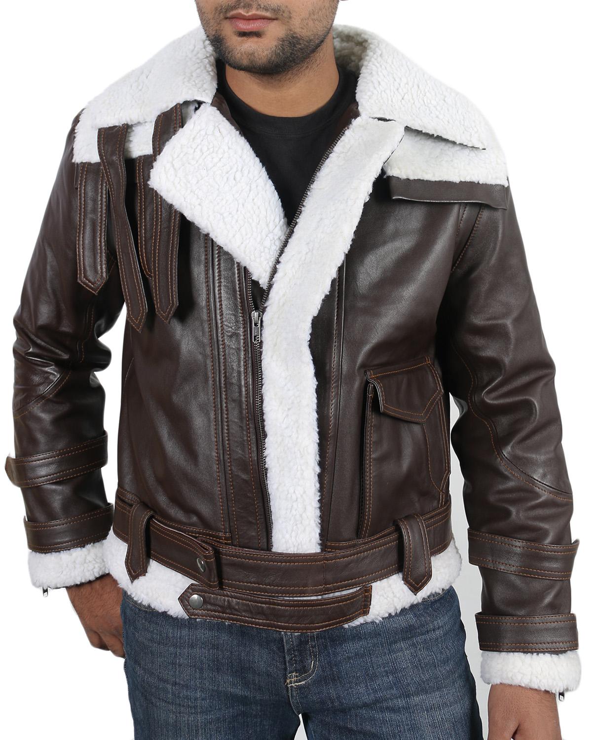 wool lined leather jacket