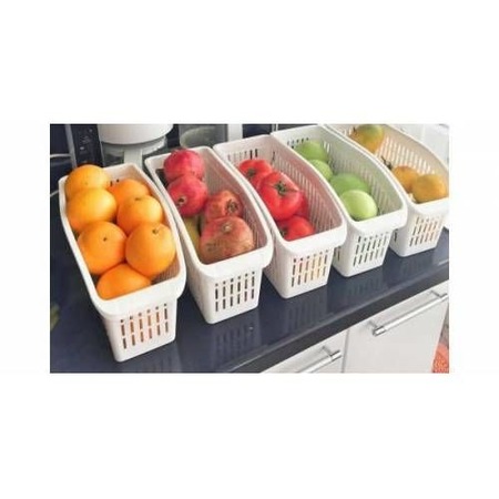 Pack Of 2 Storage Bottle Holder Fruit Drain Basket Vegetables Fridge Kitchen High Capacity Storage Accessories