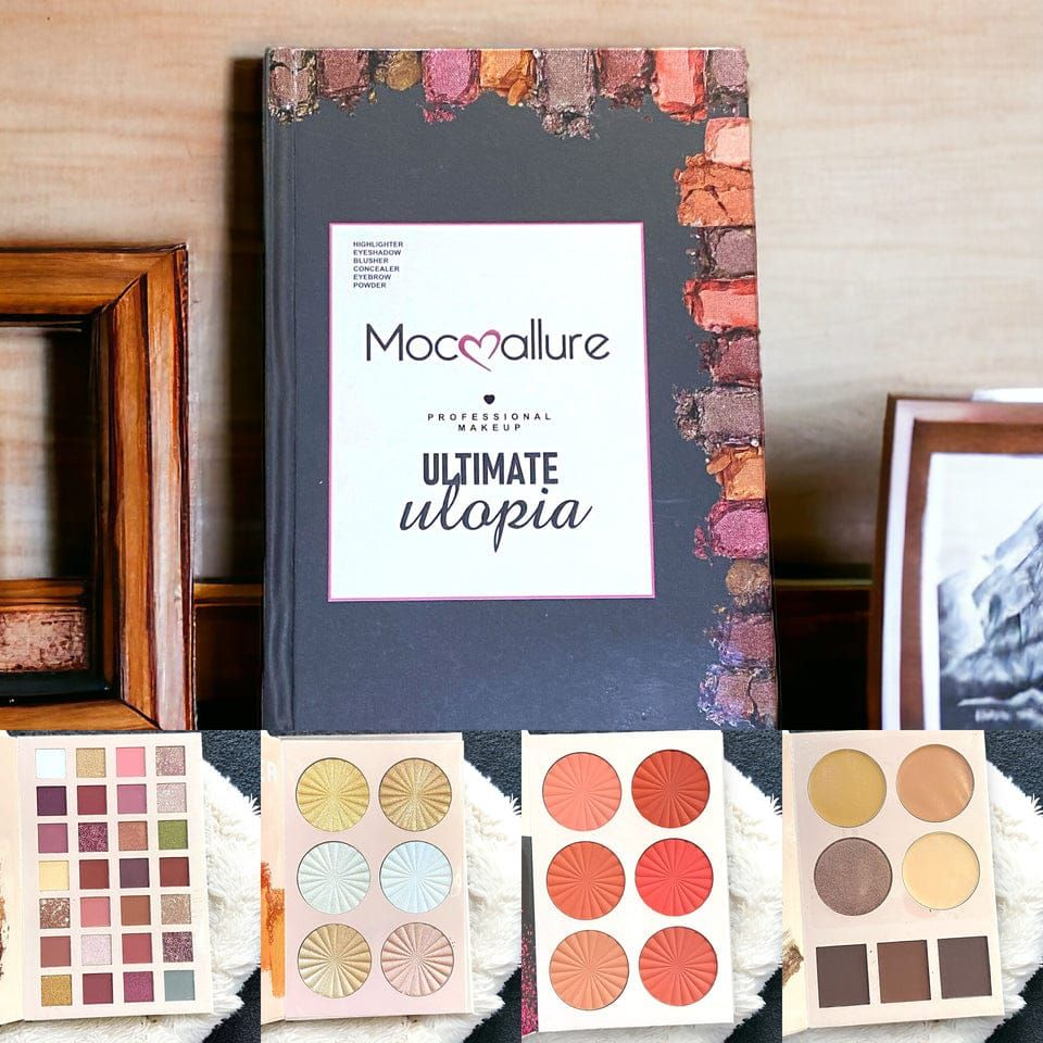Makeup Book Mocallure Professional Makeup Book Palette 4 in 1 (Eyeshadow+Eyebrow Powder+Concealer+Blusher+Highlighter)
