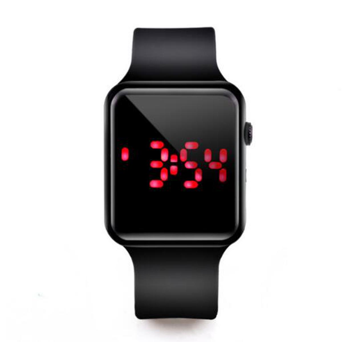 Unisex Screen Red Led Watches Ultra-Thin Plastic Candy All Colors Digital Sports Wristwatch